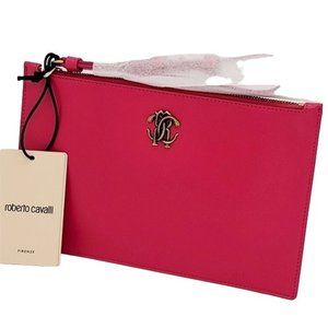 ROBERTO CAVALLI BAG CLUTCH WRISTLET PINK